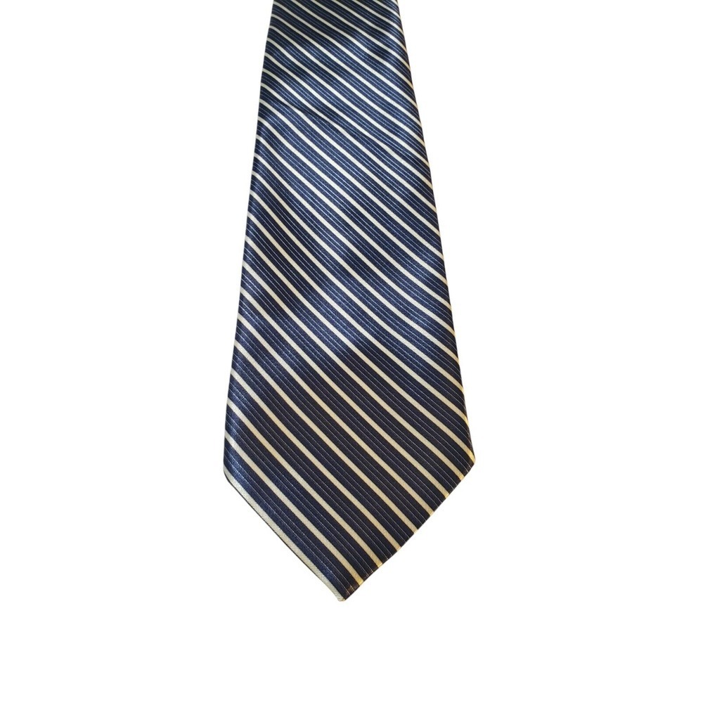 Bordeaux Neck Tie Men Luxury‎ Yellow Navy Stripe Designed in France Business Sui